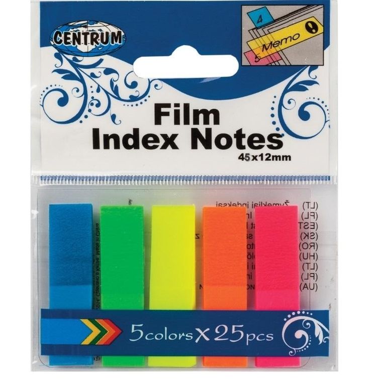 Centrum, zakładki indeksujące, 45-12 mm