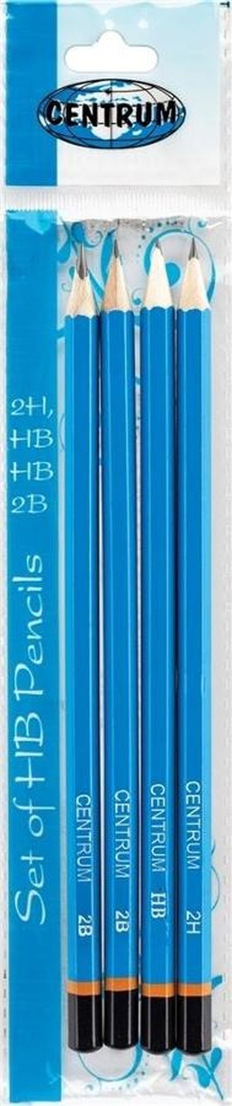 Centrum, zestaw 4 ołówków 2H, 2B, HB, HB