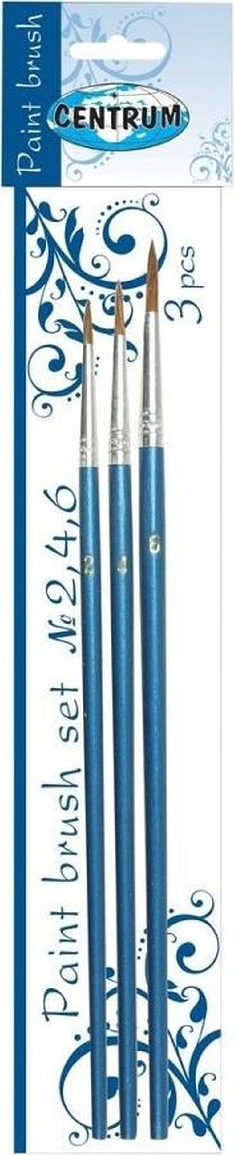 Centrum, zestaw pędzli, okrągłych, 3 szt.