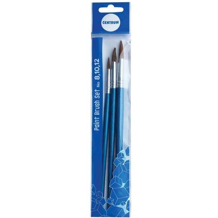 Centrum, zestaw pędzli, okrągłych, 3 szt.