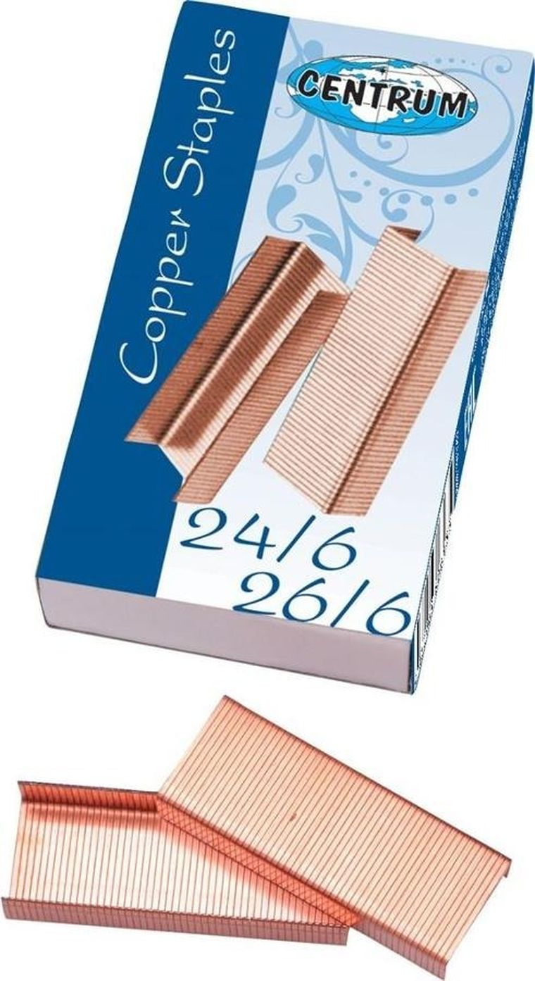 Centrum, zszywki 24/6, miedziane, 1000 szt.