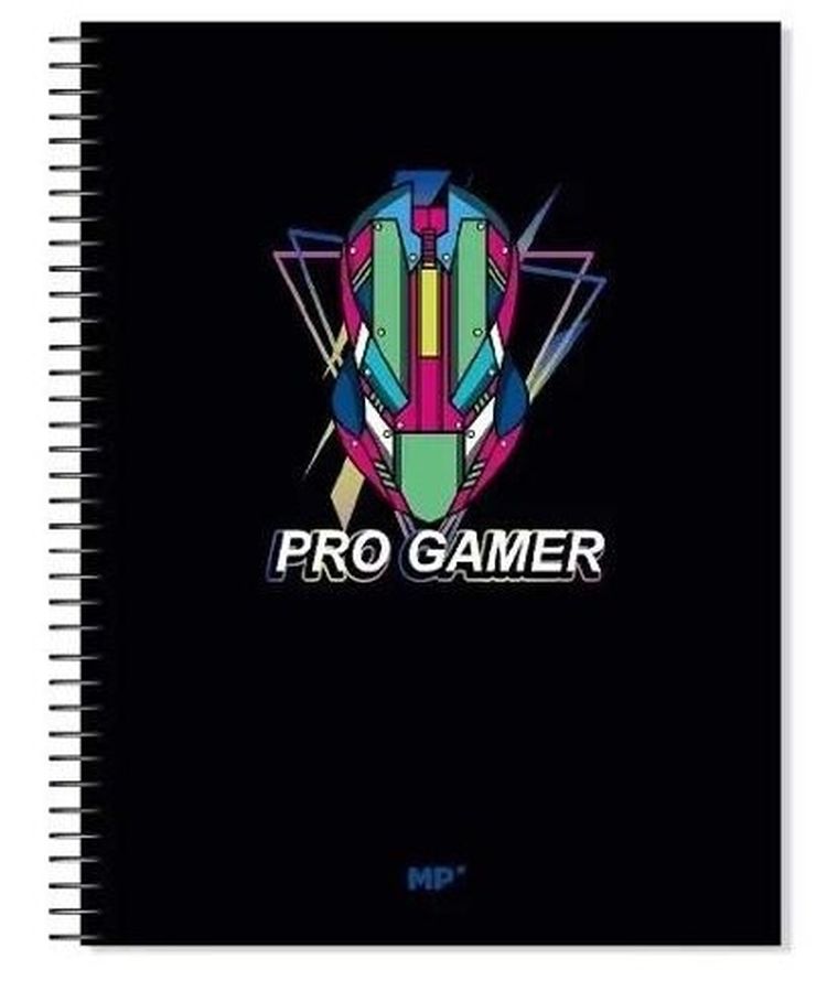 Cervantes, notatnik kołowy A4+, 120 kartek, kratka, pro gamer, 1 szt.