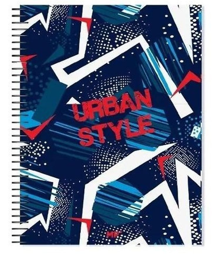 Cervantes, notatnik kołowy A4+, 120 kartek, kratka, urban style, 1 szt.