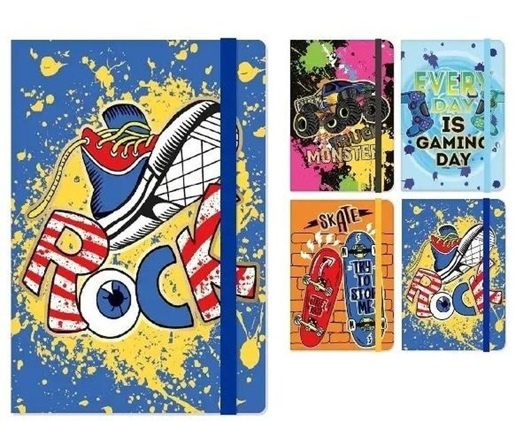 Cervantes, notatnik na gumkę, A5, 96 kartek, kratka, 1 szt.