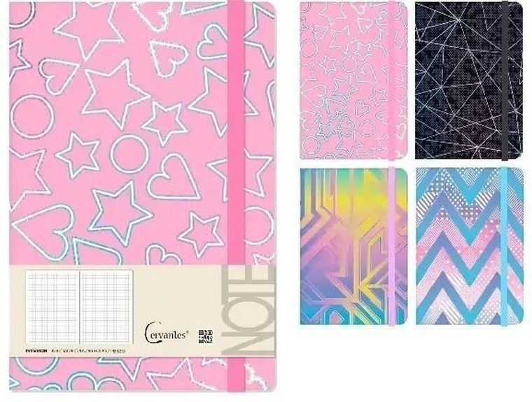 Cervantes, notatnik na gumkę, A5, 96 kartek, kratka, 1 szt.