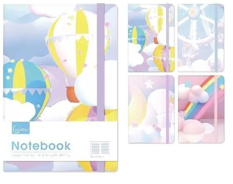 Cervantes, notatnik na gumkę, A5, 96 kartek, linia, 1 szt.