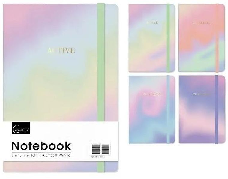 Cervantes, notatnik na gumkę, A5, 96 kartek, linia, 1 szt.