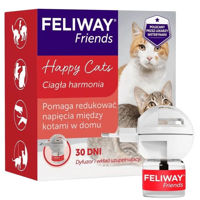 Ceva, Feliway Friends, feromony dla kota, dyfuzor z wkładem, 48 ml