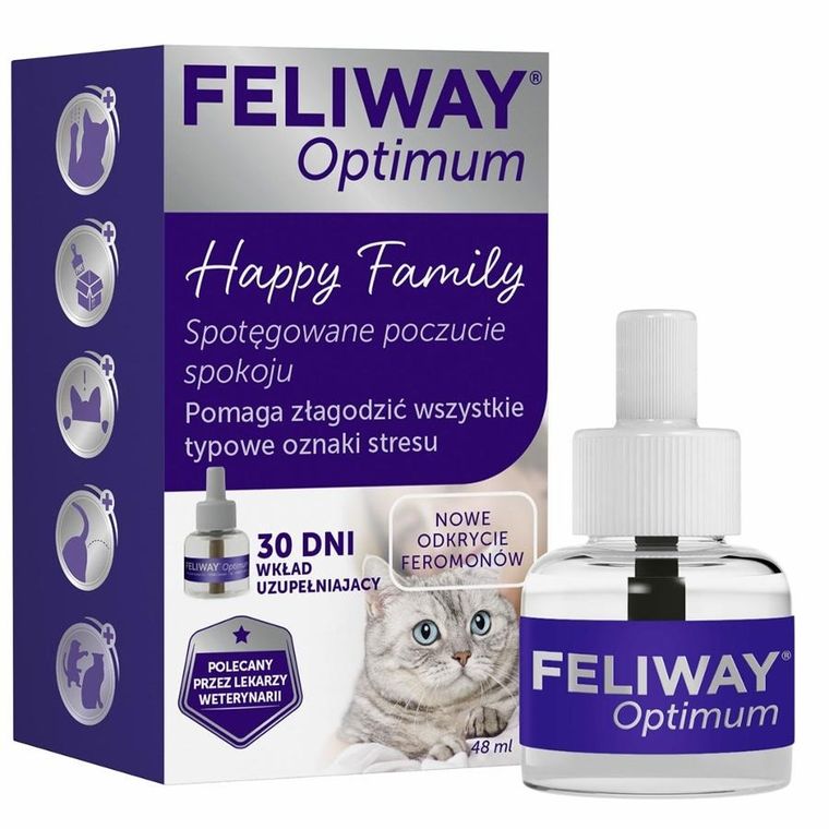 Ceva, Feliway Optimum, feromonowy wkład uzupełniający, 48 ml