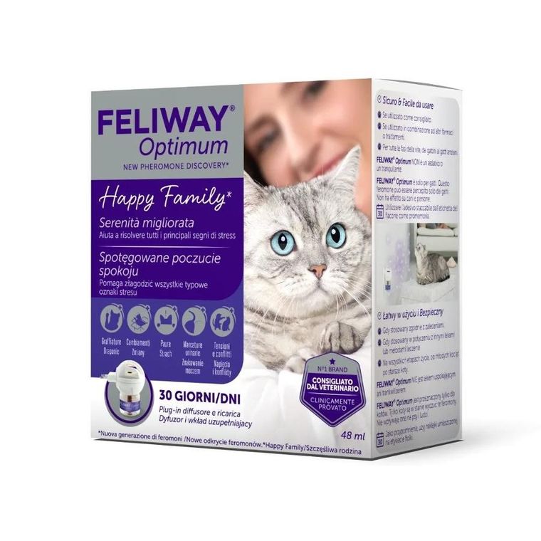 Ceva, Feliway Optimum, feromony dla kota, zestaw dyfuzor z wkładem