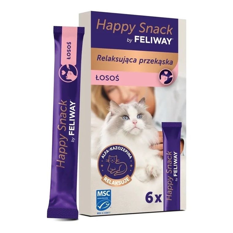 Ceva, Happy Snack, przysmak dla kota, łosoś, 6 szt.