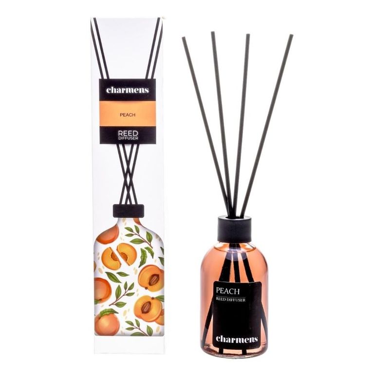 Charmens, Reed Diffuser, patyczki zapachowe, Brzoskwinia, 110 ml