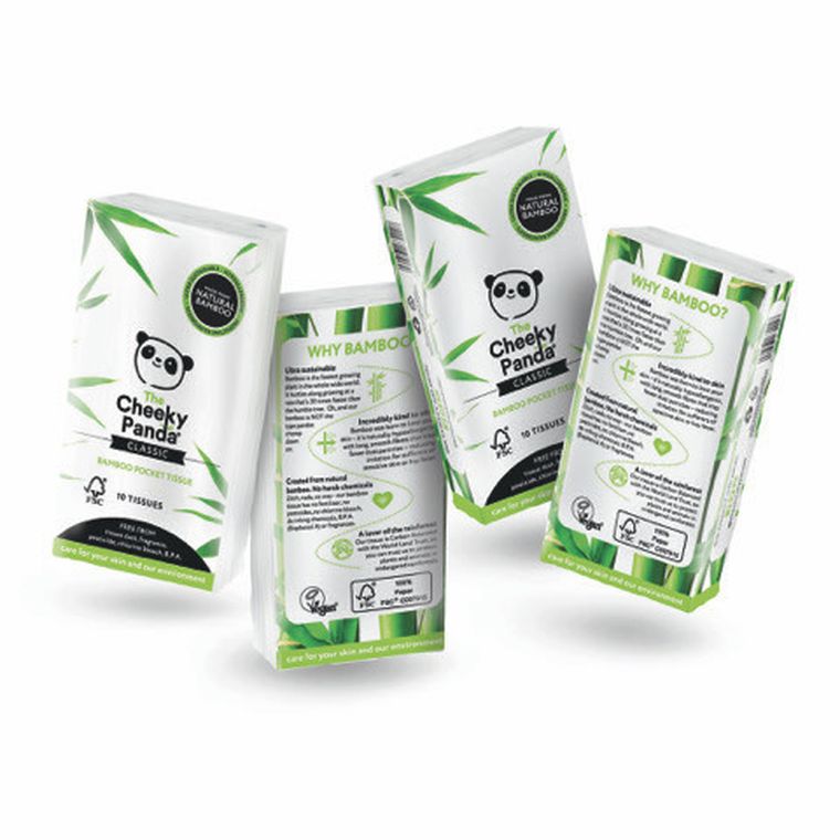 Cheeky Panda, chusteczki higieniczne kieszonkowe, paczka 8 opak.