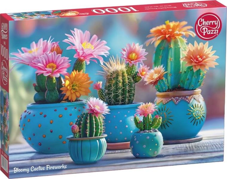 Cherrypazzi, Bloomy Cactus Fireworks, puzzle, 1000 elementów