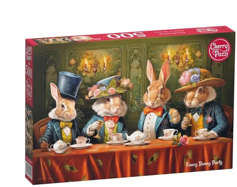 Cherrypazzi, Fancy Bunny Party, puzzle, 500 elementów