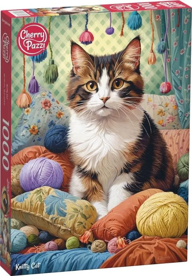 Cherrypazzi, Knitty Cat, puzzle, 1000 elementów