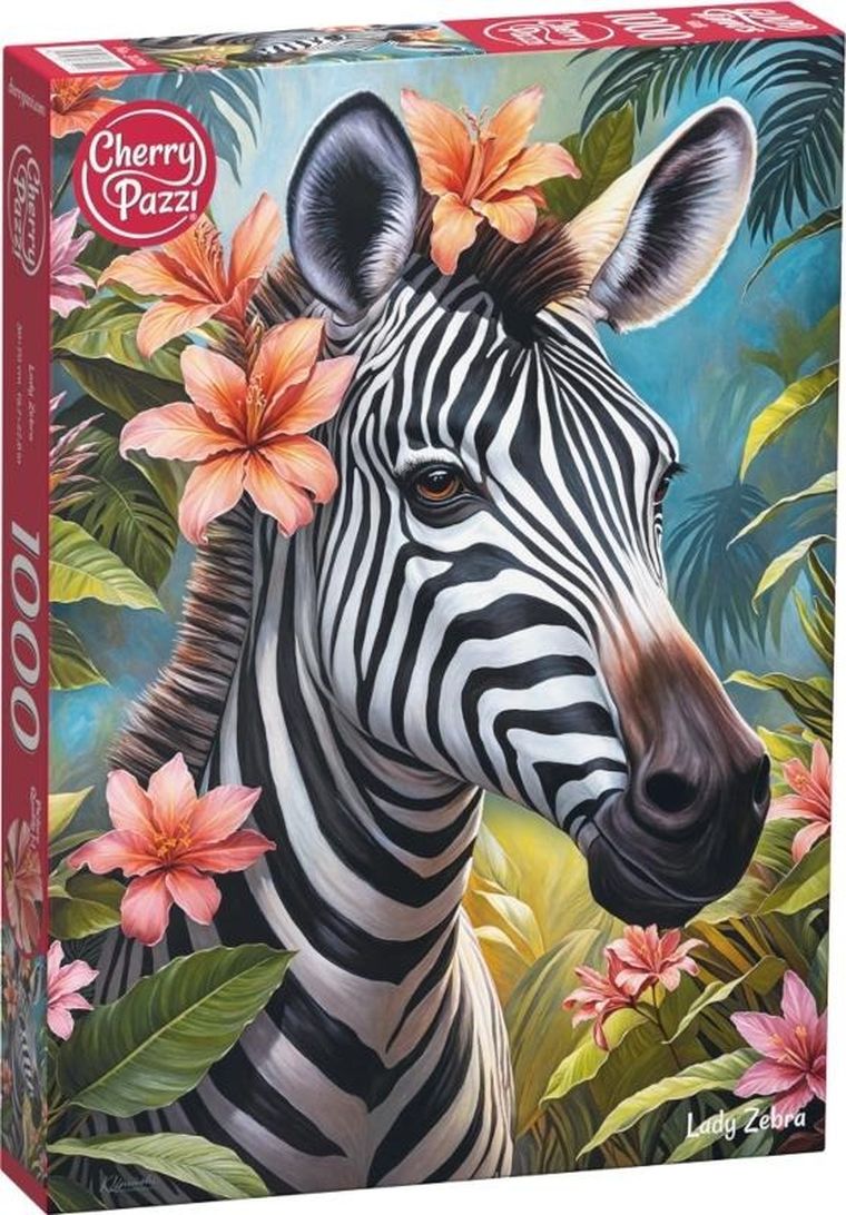 Cherrypazzi, Lady Zebra, puzzle, 1000 elementów