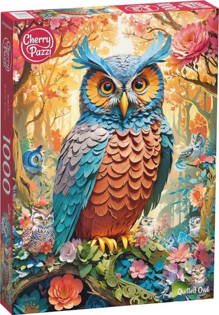 CherryPazzi, Quilled Owl, puzzle, 1000 elementów