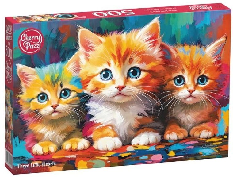 CherryPazzi, Three Little Hearts, puzzle, 500 elementów
