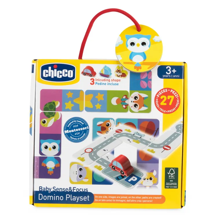 Chicco, Baby Sense & Focus, Domino Odkrywcy Natury, gra logiczna