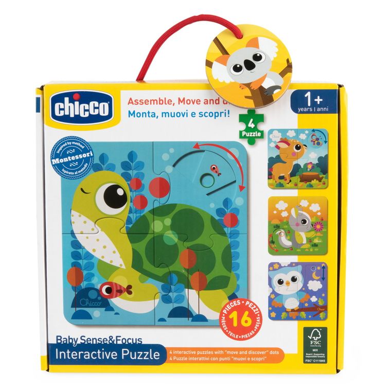 Chicco, Baby Sense & Focus, zestaw pierwszych puzzli