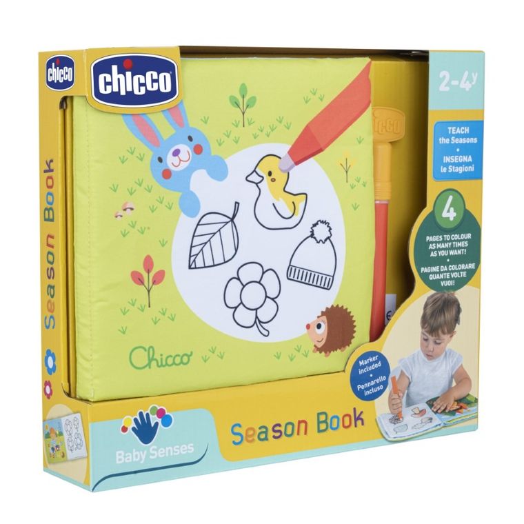 Chicco, Baby Senses, 4 pory roku, książeczka edukacyjna