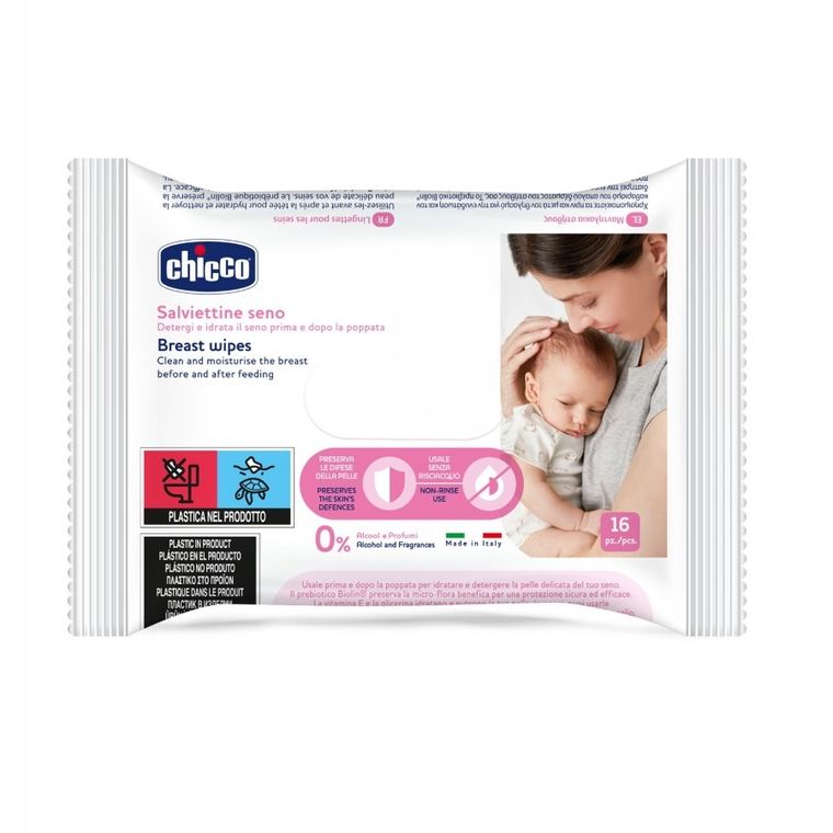 Chicco, chusteczki do pielęgnacji piersi, 16 szt.