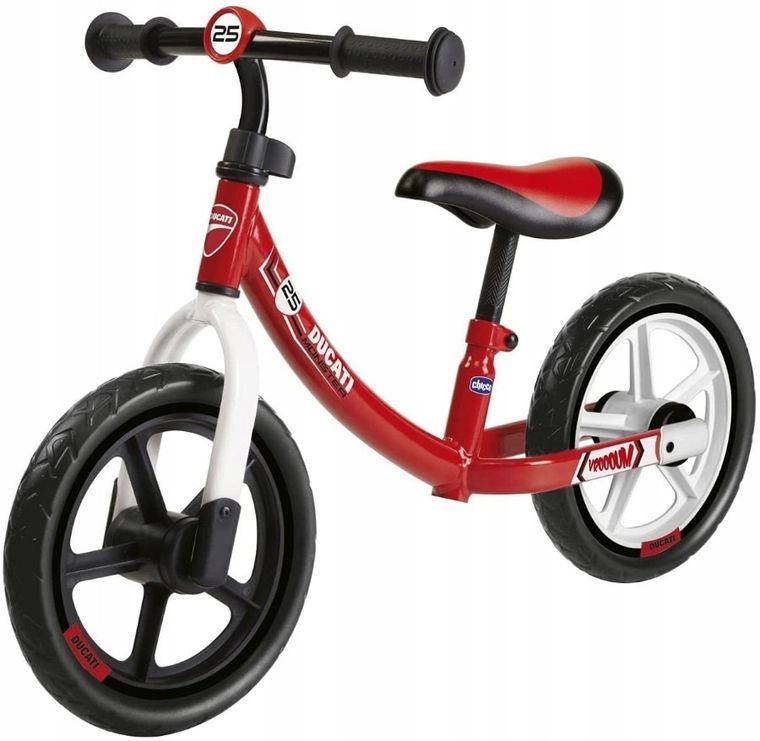 Chicco, Ducati, rowerek biegowy, czerwony
