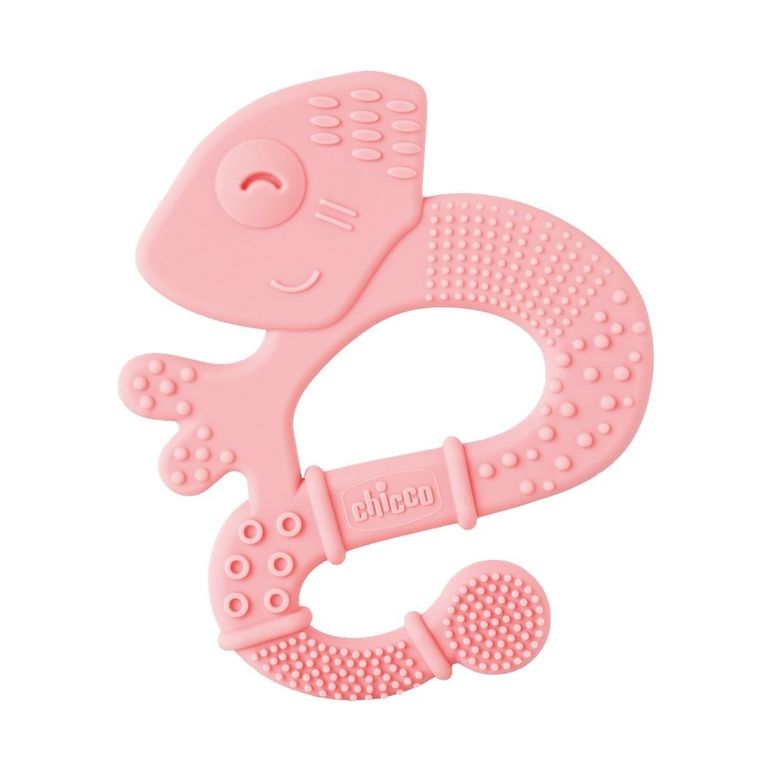 Chicco, Jaszczurka, gryzak miękki, różowa