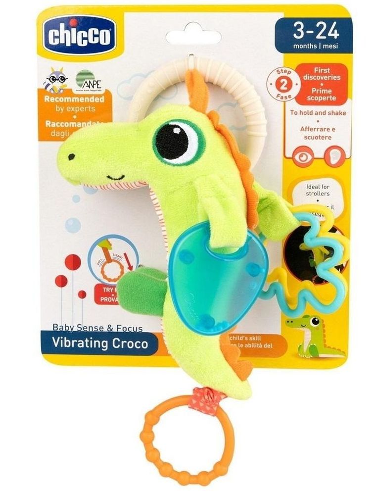 Chicco, krokodyl, grzechotka do wózka