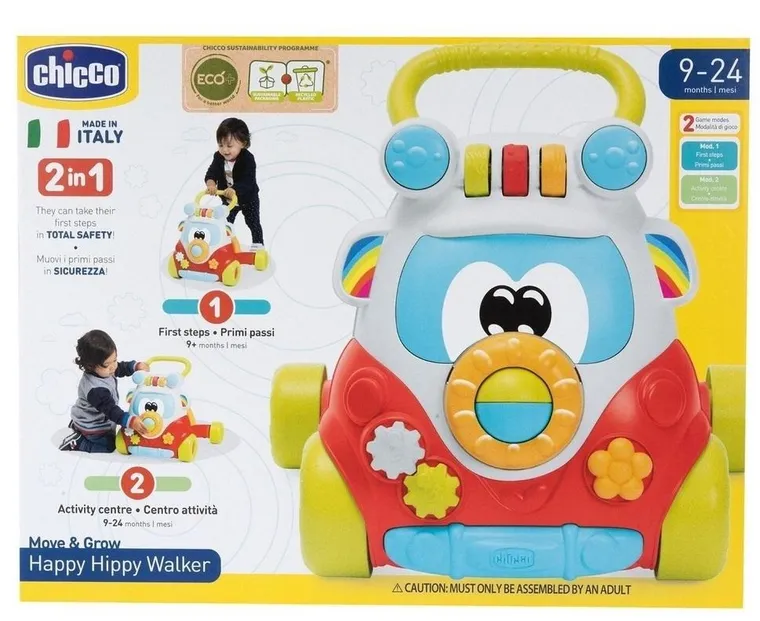 Chicco, Move & Grow, Wesoły Autobus, pchacz interaktywny