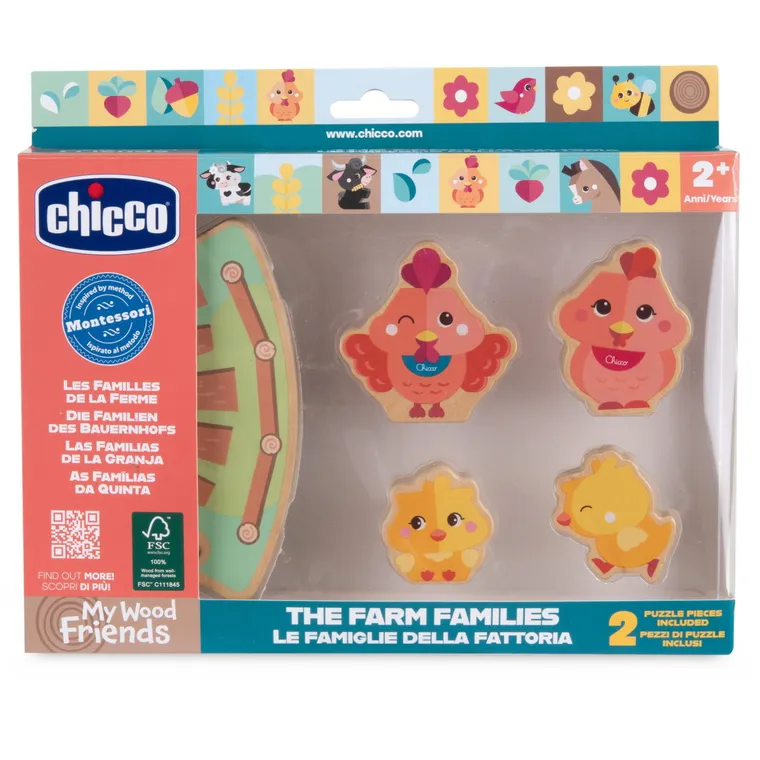 Chicco, My Wood Friends, Rodzina z Farmy - Kurczaczki