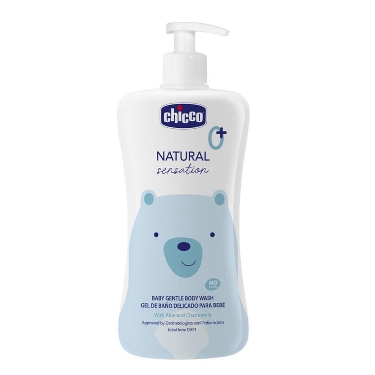 Chicco, Natural Sensation, delikatny płyn do mycia ciała, 0m+, 500 ml