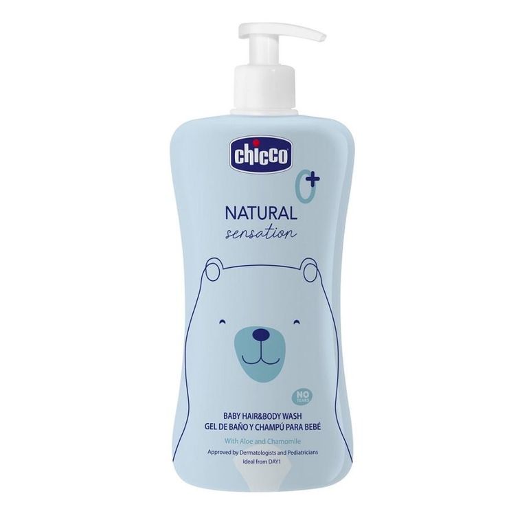 Chicco, Natural Sensation, płyn do mycia ciała i włosów, 0m+, 500 ml