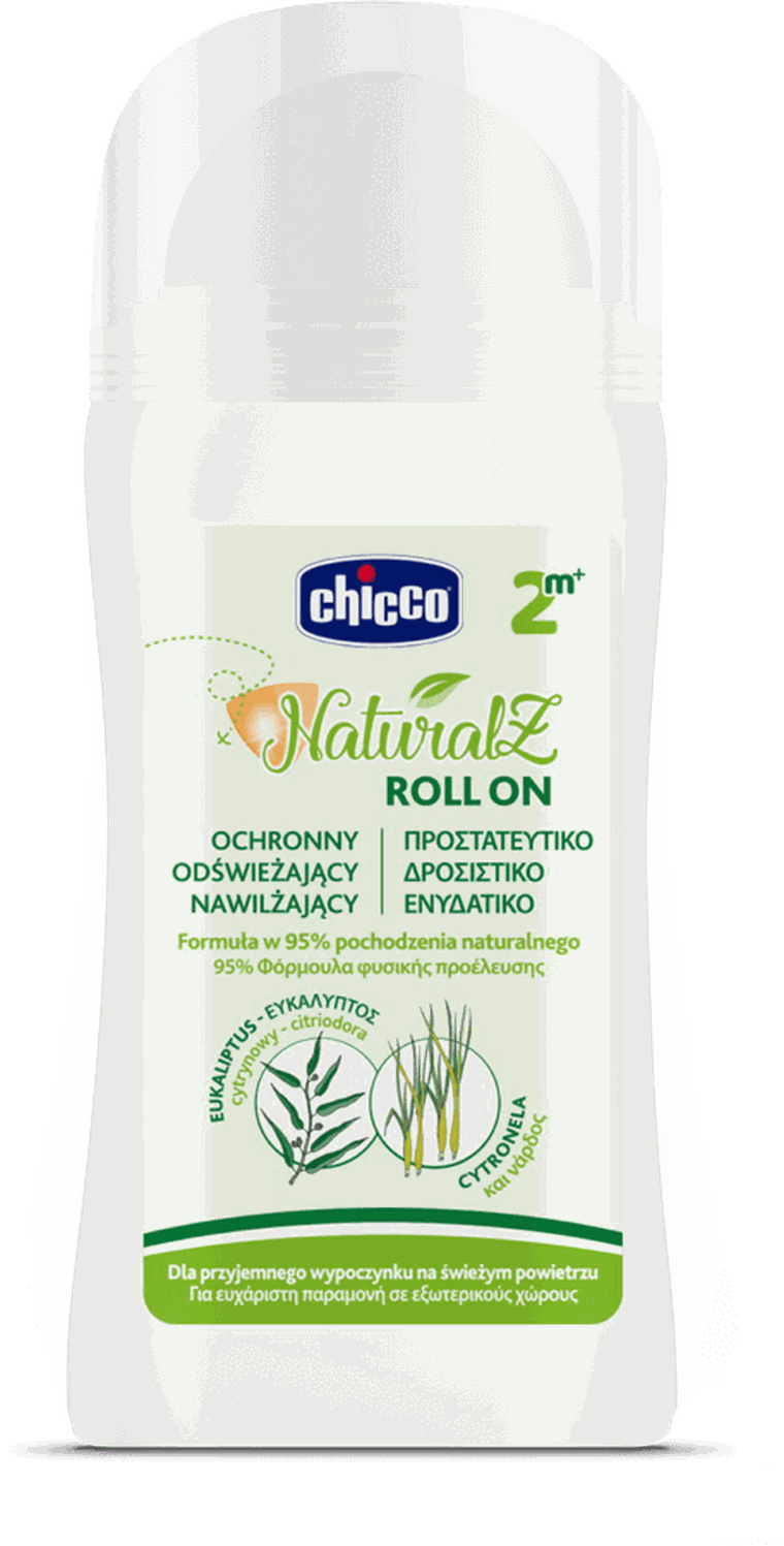 Chicco, Natural Z, roll-on, balsam ochronny, 60 ml, 2m+
