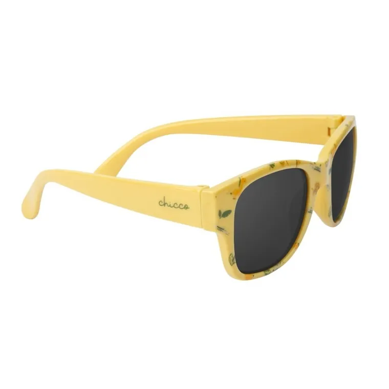 Chicco, okulary przeciwsłoneczne z etui, przyciemniane, żółte, 12m+