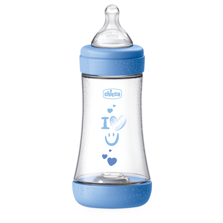 Chicco, Perfect5, butelka antykolkowa, blue, 2m+, 240 ml