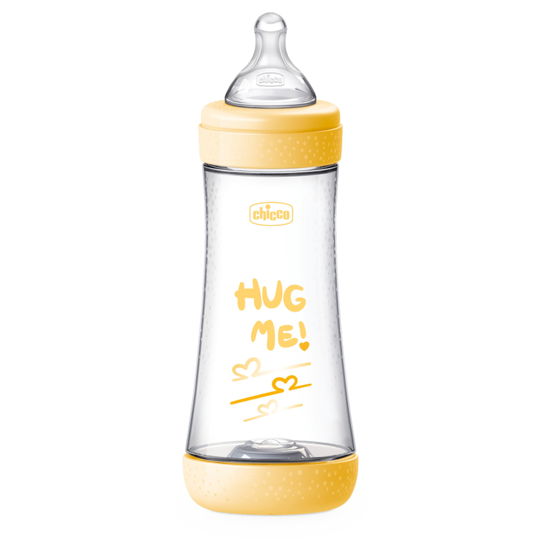 Chicco, Perfect5, butelka antykolkowa, yellow, 4m+, 300 ml