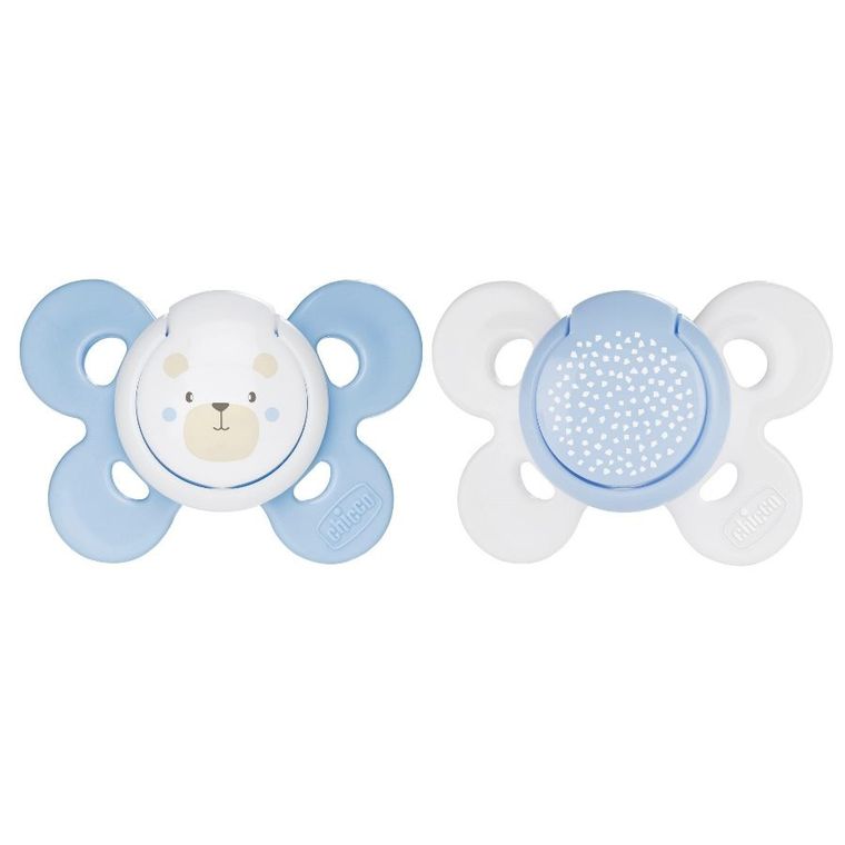 Chicco, PhysioForma Comfort, smoczek uspokajający, niebieski, 0m+