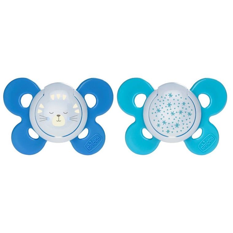 Chicco, PhysioForma Comfort, smoczek uspokajający, silikonowy, niebieski, 16-36m