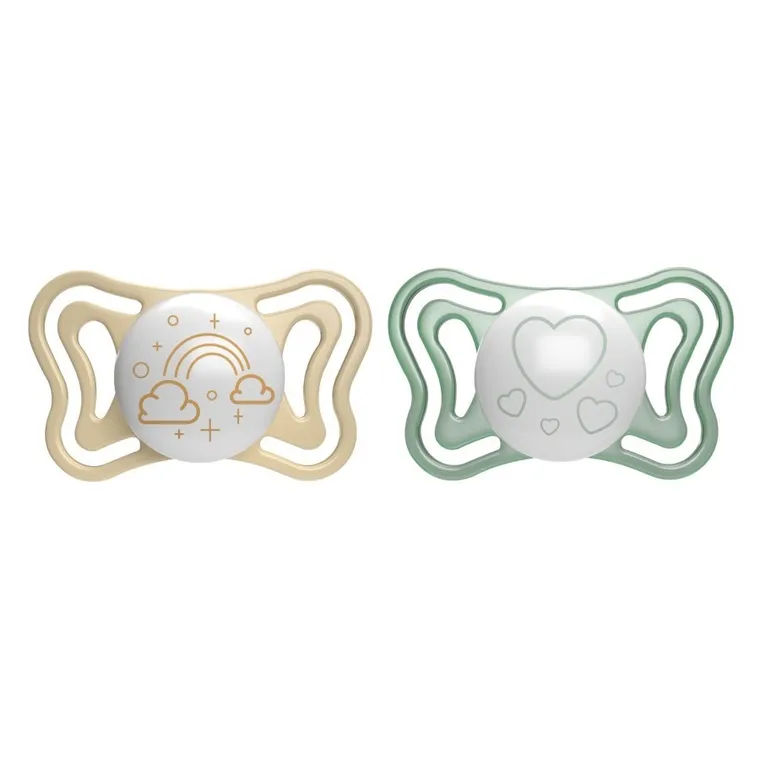 Chicco, Physioforma Light, Lumi, smoczek uspokajający, silikonowy, 2-6 m, 2 szt.