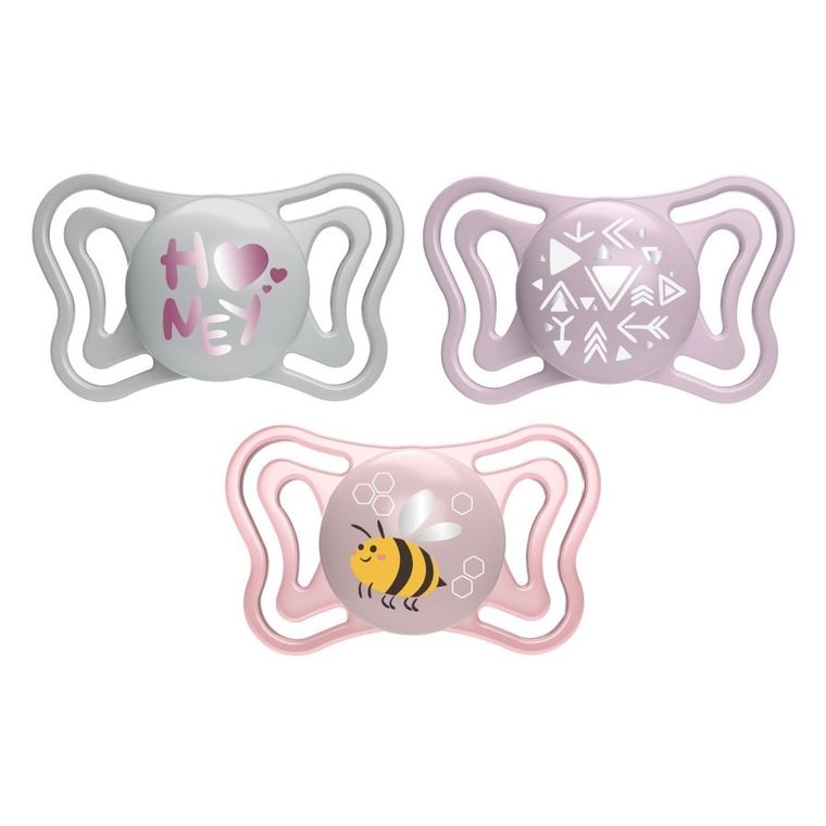 Chicco, Physioforma Light, smoczek uspokajający, silikonowy, różowy, 2-6 m, 2 szt.