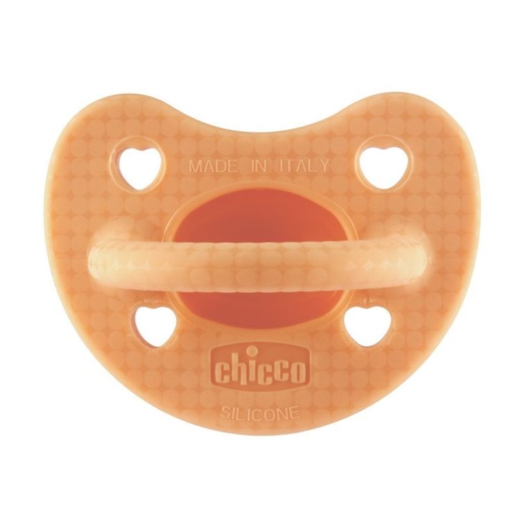 Chicco, Physioforma, Soft Luxe, smoczek uspokajający, pomarańczowy, 2-6 m