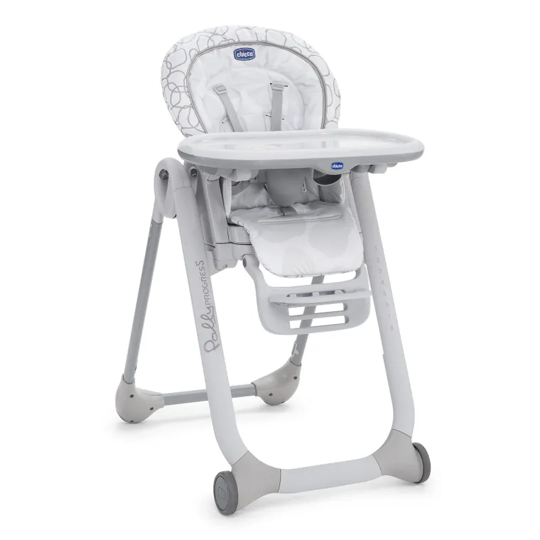 Chicco, Polly Progress Grey, krzesełko leżaczek, 5w1