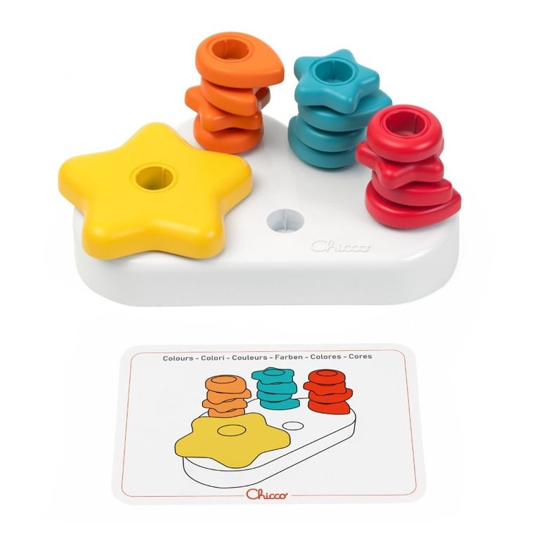 Chicco, Smart2Play, Kolorowe Pinezki, układanka, chmurka