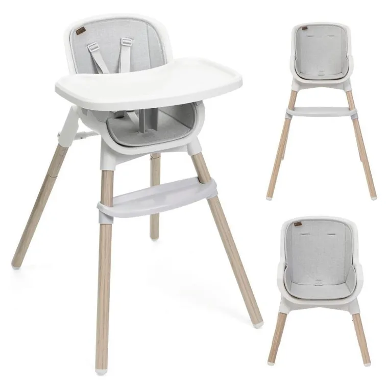 Chicco, Zest Plus, ewolucyjne krzesełko do karmienia, 3w1, wooden grey