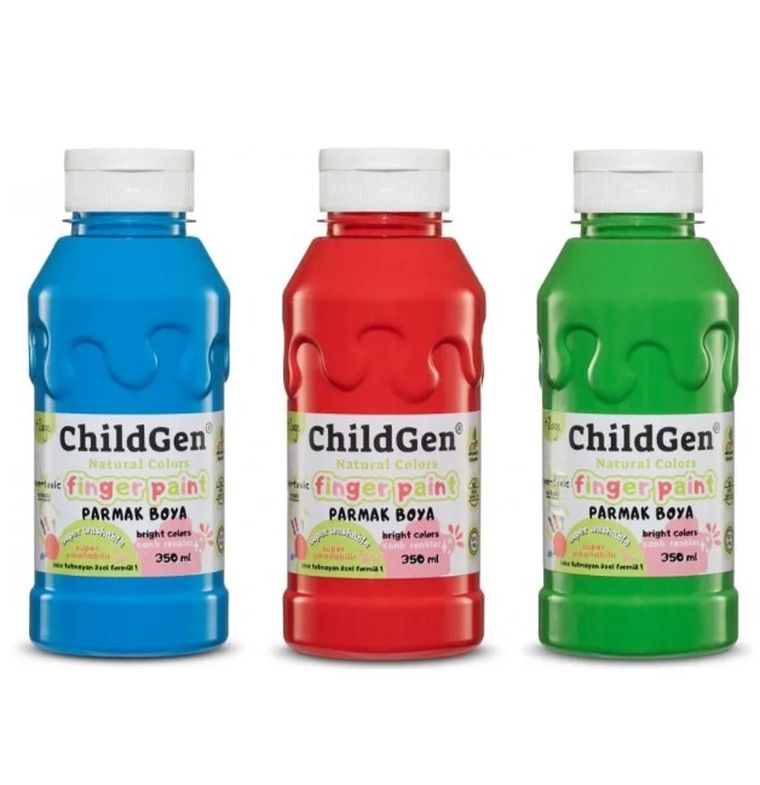 Childgen, farby do malowania palcami, 3-350 ml