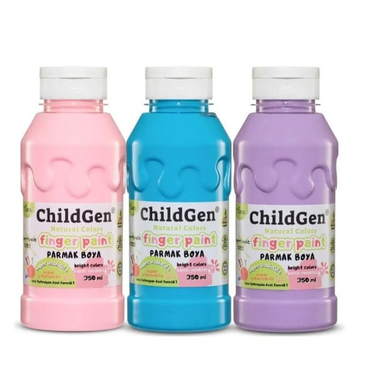 Childgen, farby do malowania palcami, 3-350 ml