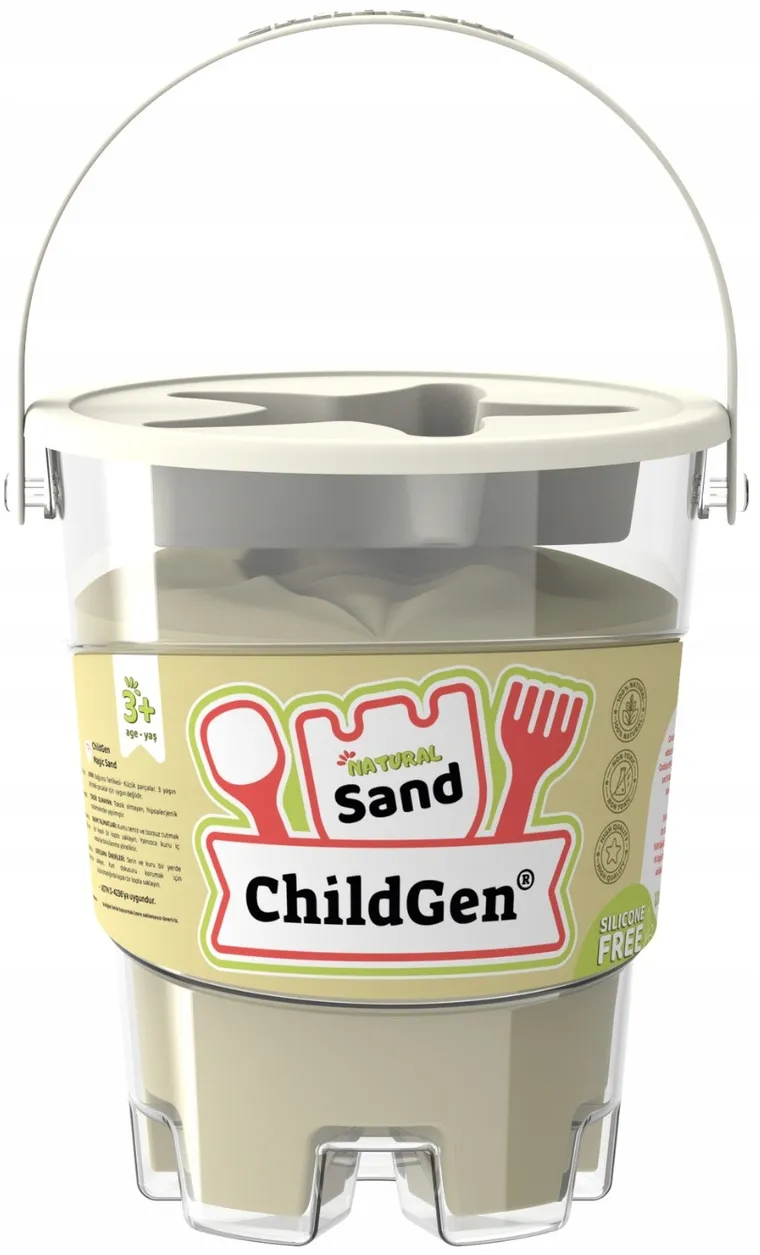 Childgen, piasek kinetyczny z foremką, naturalny, 500g