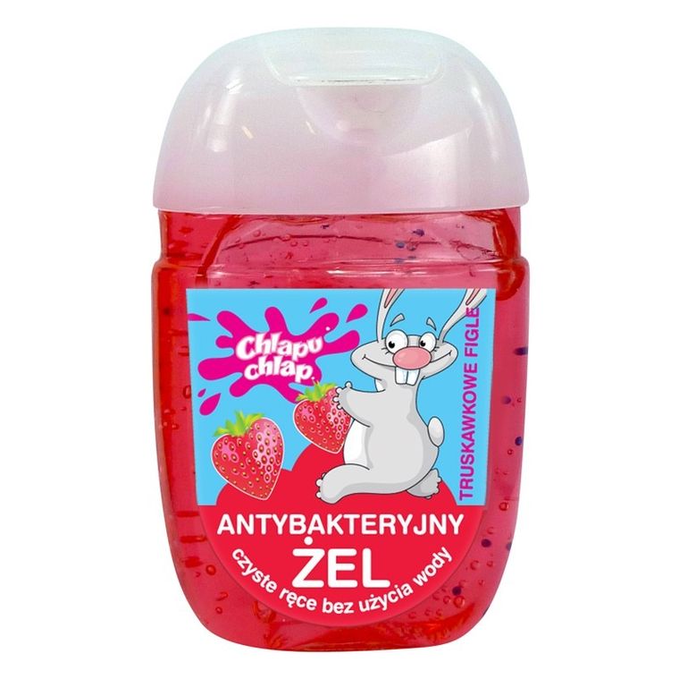 Chlapu Chlap, antybakteryjny żel do higieny rąk, słodkie truskawki, 30 ml
